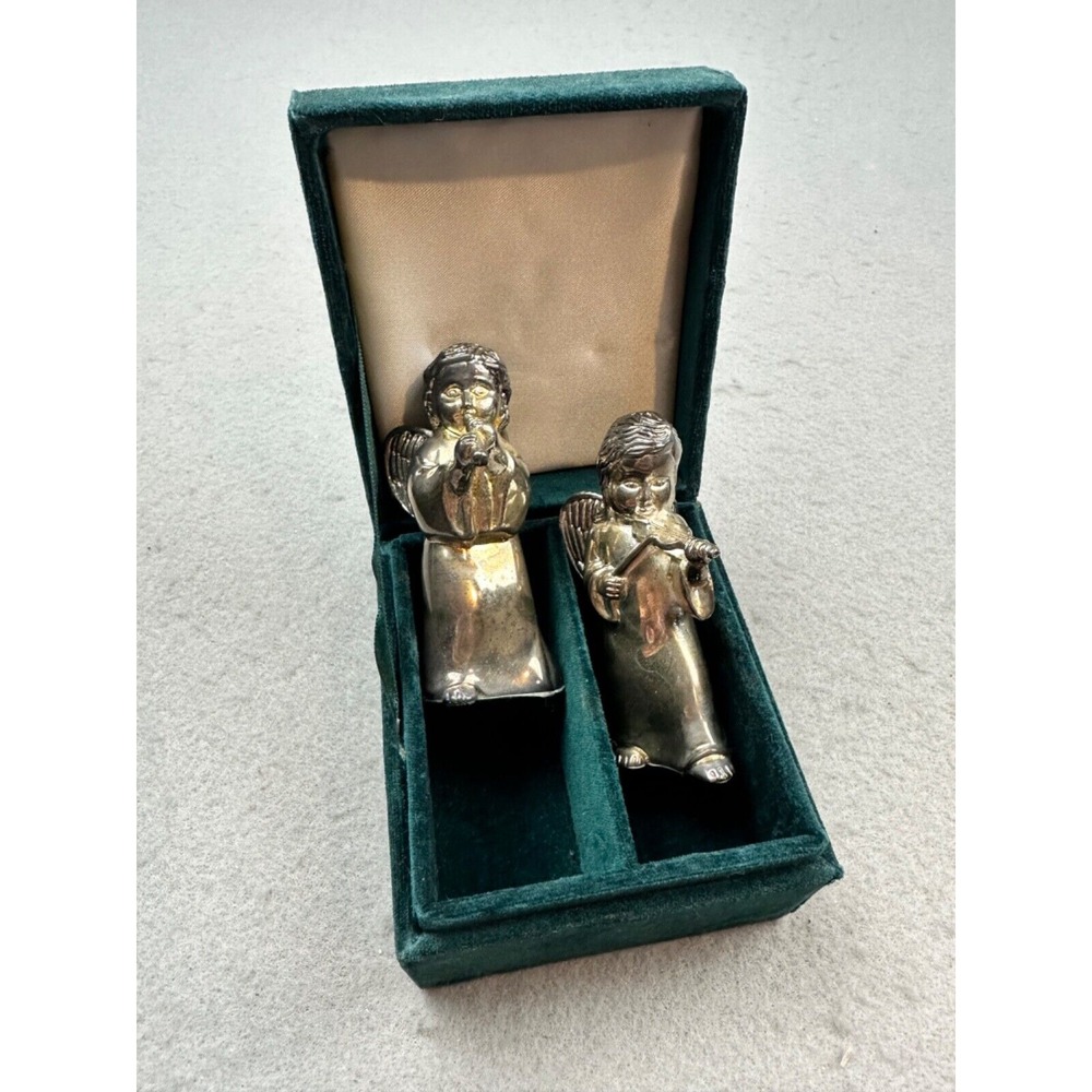 Vintage‎ 1994 Godinger Silver Art Co. Angels Salt & Pepper Shakers Set of 2